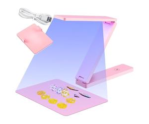 Fuhjythy Luz Ultravioleta para Curar Resina, Luz Ultravioleta Plegable para Resina con 18 Perlas de Lámpara, Lámpara Grande para Moldes, Fabricación de Joyas, Manualidades de Bricolaje B