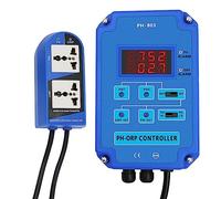 Fuhjythy Monitor Digital 2 y 1 PH ORP Controlador Redox con Relé de Potencia de Salida para Acuario Planta HidropóNica Piscina Spa Enchufe de la UE