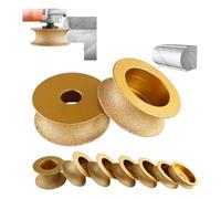 Fuhjythy Muela Abrasiva de Diamante de Borde, Muela Abrasiva de Diamante Manual de Perfil de 3 Pulgadas, Muela Abrasiva de Diamante Redonda Soldada Al Vacío en Seco (25 Mm)