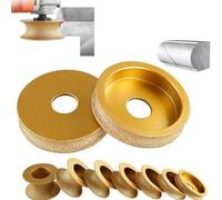 Fuhjythy Muela Abrasiva de Diamante de Borde, Muela Abrasiva de Diamante Manual de Perfil de 3 Pulgadas, Muela Abrasiva de Diamante Redonda Soldada Al Vacío en Seco (10 Mm)