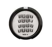 Fuhjythy PestañAs MagnéTicas con 2 Pares de Imanes de Fibra Artificial MagnéTicos con Rizador de PestañAs WSP-4