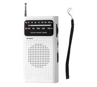 Fuhjythy Radio Portátil Pequeña de Banda, Miniradio de Bolsillo con Puntero Am FM para Correr, Acompañar, Viajar, Analógica, Color