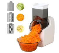 Fuhjythy Rallador de Queso Eléctrico, Cortadora Eléctrica Multifuncional, Cortadora de Verduras, Máquina para Hacer Ensaladas, Procesador de Alimentos para Uso en la Cocina