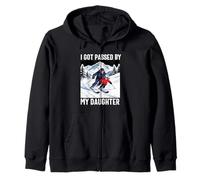 FUI Pasado por mi Hija Divertido esquí esquí Marido papá Sudadera con Capucha