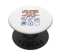 FUI Prohibido en Las Redes sociales (Declaración de teoría de la conspiración) PopSockets PopGrip Adhesivo