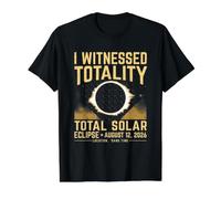 FUI Testigo de la totalidad del Eclipse Solar Total 12 de Agosto de 2026 Camiseta gráfica económica, Hombre, Negro, XL