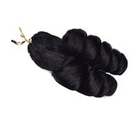 FUIBEJAE #1B Extensiones de Cabello Humano con Trenzas Crochet Sueltas Rizadas en Forma de Pluma Sin Nudos Pre-separadas Cabello Virgen para Trenzas Invisibles Paquetes para Mujeres100G,14inch