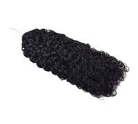 FUIBEJAE #1B Extensiones de Pelo Humano con Trenzas de Crochet Pixie Rizado y Pluma, Sin Nudos, Pre-separadas, Pelo Virgen para Trenzas, Trenzas Invisibles para Mujeres Negras 100G,14inch