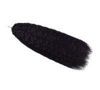 FUIBEJAE #1B Trenzas de Ganchillo con Extensiones de Cabello Humano Liso Rizado, Pre-separadas, Sin Nudos, Cabello Virgen para Trenzas, Trenzas Invisibles, para Mujeres Negras 100G,20inch