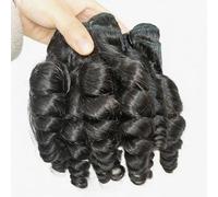 FUIBEJAE Cabello Brasileño 3 Paquetes Ondulado Suelto Rizado Doble Selección Paquetes de Cabello Humano Paquetes Cortos Rizados Humano Brasileño Sin Procesar Cabeza Completa,10inch/3bundles