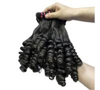 FUIBEJAE Cabello Brasileño 3 Paquetes Rizado Birmano Paquetes de Cabello Humano Brasileño Sin Procesar Extensiones de Cabello Humano Tejido Corto Rizado Cabeza Completa,Flower curly,10 10 10inch