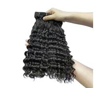 FUIBEJAE Cabello Brasileño 3 Paquetes Rizado Birmano Paquetes de Cabello Humano Brasileño Sin Procesar Extensiones de Cabello Humano Tejido Corto Rizado Cabeza Completa,Deep curly,10 10 10inch