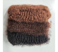 FUIBEJAE Cabello humano afro rizado 4C en masa para extensiones de dreadlock, reparación de locs, trenzas, giros, trenzas, cabello humano afro rizado en masa que, #1b/4/30,50g,14inch