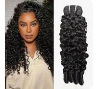 FUIBEJAE Cabello Humano Rizado Birmano 1 Manojo Mojado Y Ondulado Paquetes Cabello Humano Brasileño Virgen No Procesado Remy Extensiones De Tejido Rizado Natural Rizado Para Mujeres,26inch