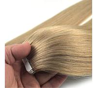 FUIBEJAE Cinta en extensiones de cabello humano Extensiones de cabello humano rectas y sedosas Cabello Remy real suave para cabeza completa sin enredos, 40Pcs 100G,40 pcs,24”