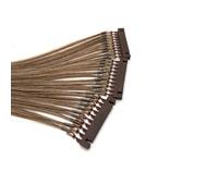 FUIBEJAE Extensión de cabello humano de primera generación 6D Máquina 6D Conexión rápida de ranura sin pista al cabello de la cabeza Extensión de cabello humano real para mujeres 10 filas,24inch
