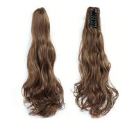 FUIBEJAE Extensión de cola de caballo Garra ondulada rizada clip en postizo Extensiones de cabello de cola de caballo cola de caballo larga sintética para mujeres de uso diario,6a# 18 inch