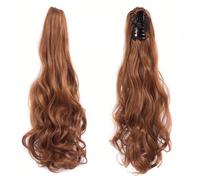 FUIBEJAE Extensión de cola de caballo Garra ondulada rizada clip en postizo Extensiones de cabello de cola de caballo cola de caballo larga sintética para mujeres de uso diario,30# 24 inch
