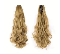 FUIBEJAE Extensión de cola de caballo Garra ondulada rizada clip en postizo Extensiones de cabello de cola de caballo cola de caballo larga sintética para mujeres de uso diario,28# 26 inch