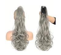 FUIBEJAE Extensión de cola de caballo Garra ondulada rizada clip en postizo Extensiones de cabello de cola de caballo cola de caballo larga sintética para mujeres de uso diario,171# 18 inch