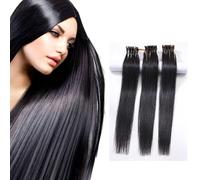 FUIBEJAE Extensiones de cabello 6D de 2ª generación Extensión de cabello invisible Cabello virgen puro Cabello negro liso Cabello largo Cabello humano real suave para mujeres,A 3 rows,60CM(24 IN)