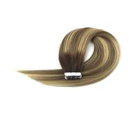 FUIBEJAE Extensiones de cabello con cinta, 100G 40 piezas #4/8/22 T color cabello humano remy lacio, extensiones de cinta invisible con puntas gruesas para mujeres y niñas,24inch