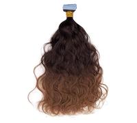 FUIBEJAE Extensiones de cabello en cinta de cabello humano, rollo grande esponjoso, adhesivo de doble cara para,largas y rizadas para dama, adecuadas para cosplay, 40 PCS,22inch