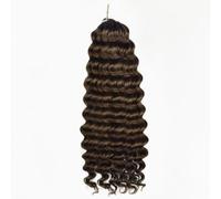 FUIBEJAE Extensiones de Cabello Humano para Trenzas de Crochet Pre-Torcido, Onda Profunda Rizada, Sin Nudos, Preseparadas, Cabello Virgen para Trenzado de Crochet para Mujeres Negras,#4,24inch