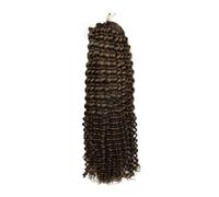 FUIBEJAE Extensiones de Cabello Humano para Trenzas de Crochet Pre-Torcido, Rizado y Enmallado, con Nudos Sueltos, Pre-separadas, Extensión de Cabello Virgen para Trenzado para Mujeres,#4,22inch