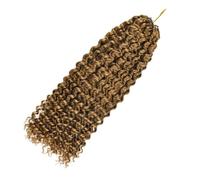 FUIBEJAE Extensiones de Cabello Humano para Trenzas de Crochet Pre-Torcido, Rizado y Enmallado, con Nudos Sueltos, Pre-separadas, Extensión de Cabello Virgen para Trenzado para Mujeres,#30,20inch