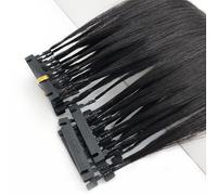 FUIBEJAE Extensiones de cabello humano real 6D para mujeres Máquina de extensión de cabello 6D Tecnología natural más rápida Sin conexión de rastro Cabello 10 filas,A,16 INCH