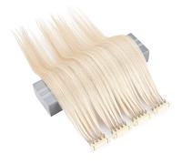 FUIBEJAE Pieza De Cabello De Segunda Generación 6D Máquina 6D Extensiones De Cabello Natural Rápidas Y Sin Costuras Que Pueden Hacerse Permanente Y Teñir El Cabello Sin Enredos, 10 Filas,Oro,28inch