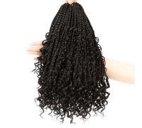 FUIBEJAE Trenzas de ganchillo Passion Twist para locs falsos de mariposa, 7 paquetes de pelo trenzado de ola de agua larga, extensiones de cabello bohemias, 13 hebras/paquete,#4,18inch