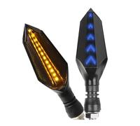 Fuicotto Pilotos Intermitentes Compatibile Con Suzuki Para V-Strom DL 1000 650 GSF GSX 750 1200 GSR600 GSF600 Bandit 12V Luces intermitentes motocicleta(1 pair yellow blue)