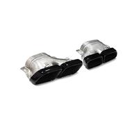 Fuicotto Tubo Escape Coche para Benz para W205 C200 C180 C300 2019 2020 2021 Modificado C63 Kit De Carrocería con Cuatro Puntas De Escape Silenciador De Acero Inoxidable 304(Black)