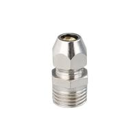 FUICZXBXQU 1PC Nickel Plated Brass Compression Tube Pipe Fittings PC Compression Union Connector&Compression Sleeves Ferrules(PC 10mm,M5) FUICZXBXQU