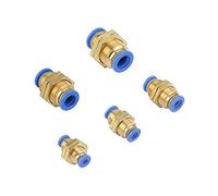 FUICZXBXQU Garden Plumbing Garden Straight Partition Connector 4mm 6mm 8mm 10mm 12mm OD Hose Pipe One-Click Push-in 3 Pieces of PM Pneumatic Pipe Fittings (Color : Diameter 6mm) FUICZXBXQU