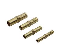 FUICZXBXQU Garden Plumbing OD 6/8/10/12mm Barbed Straight Hose Fitting Garden Water Pipe Joinery Gas Hose Fitting 5 Pieces of Aquatic Hose Fittings (Color : Brass) FUICZXBXQU