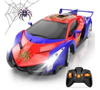 FUIOCOCP Coche Teledirigido, Spider Juguetes 1:18 Coche Radiocontrol Recargable con Luces, 2.4GHz Carro Telecomandado Drift RC Car Juego Regalo Cumpleaños Navidad para Niños Niñas 3 4 5 6 7 8 9 Años
