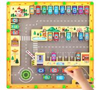 FUIOCOCP Laberinto Magnético, Letras Magneticas Niños Juego de Mesa Madera Juegos Educativos Autismo Tablero Juguetes Montessori 3 4 5 6 Años Regalo Cumpleaños Comunion Pascua Navidad para Niños Niñas