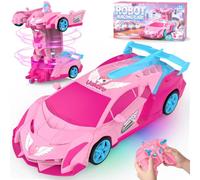 FUIOCOCP Unicornio Coche Teledirigido Niñas, 2.4GHz Transform RC Car Robot Juguete, Carro Telecomandado Criança Juego Infantile, Navidad Cumpleaños Regalo Niños 3+ Años, Coche Escala 1/18 Brinquedo