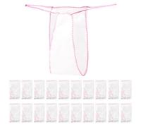 FUIPVGI 20 Piezas Bragas Desechables para Tanga, Tangas Desechables Tang No Tejidas, Braguitas de Bikini Tanga, para Bronceado en Aerosol y SPA Bragas Postparto, Bragas Desechables para SPA (Blanco)