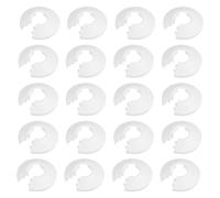 FUIPVGI 20 Piezas Radiador Plástico de Tubo Tapa De Tubo De Radiador Rosetas para Tuberias de Calefaccion Radiator Cubiertas, Anillo De Cubierta Tapón Tapones para Tubos de Calefacción (Blanco)