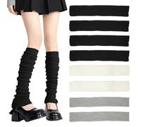 FUIPVGI 4 Pares de Calentadores de Piernas de Punto Para Mujeres y Niñas, Calentadores de Rodilla Cálidos Para Botas de Invierno