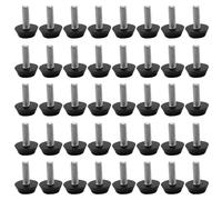 FUIPVGI 40 Piezas Patas de Nivelación Pies Niveladores Base, Pie Nivelador para Mueble M6 X 20mm Pies para Muebles Niveladores de Pies para Muebles de Hogar, Patas para Sillas y Mesas (Negro)