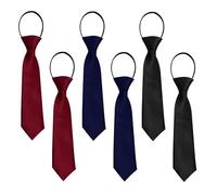FUIPVGI 6 Piezas Corbata Niño Corbata de 3 Colores,Corbata Pre-atada,Corbata Elástica para el Cuello,Corbatas Escolar para Niños Niñas Bodas Graduación Uniformes Escolares Actuación Infantil (6 PCS)