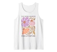 Fuiste Creado con un propósito de Arte Floral Camiseta sin Mangas