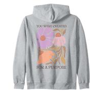 Fuiste Creado con un propósito de Arte Floral Sudadera con Capucha