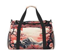 Fuji - Bolsa de viaje japonesa Fuji con diseño de flor de cerezo, para el sol, gimnasio, para hombres y mujeres, ligera, para entrenamiento, vacaciones