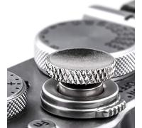 Fuji - Botón de disparador para cámara Fuji: botón de obturador suave para cámara Fujifilm - Botón de obturador plateado para Canon Nikon Leica Film X100V X100F Xt5 Xt4 Xt3 Xt2 Xt30 Xt20 Xt10 Xpro3